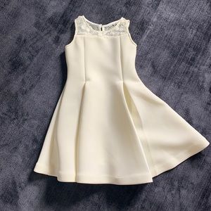 Girls Bardot Junior ivory dress size 7-8.